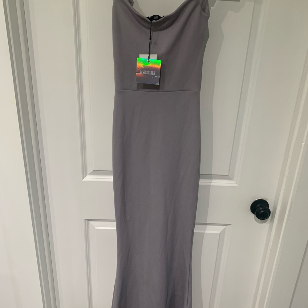 Missguided+ One Shoulder Gray Dress A7. New with tags